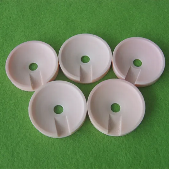Customized High Hardness Pink 95% Alumina Al2O3 Ceramic Gasket Washer Insulator Parts